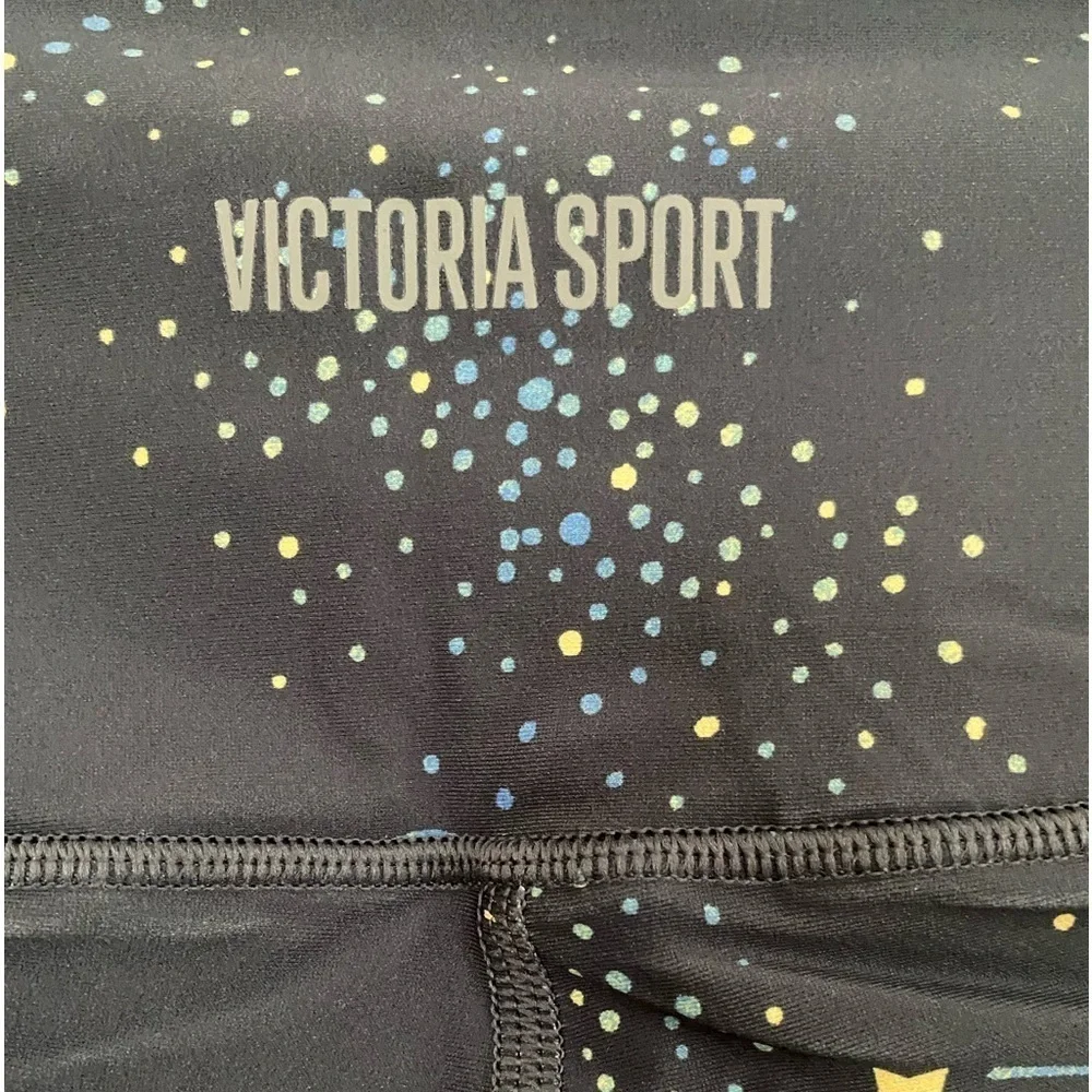 Victoria's Secret Sport Leggings Sz S Gray Cosmic Space Print Workout Yoga Pants - Picture 5 of 8